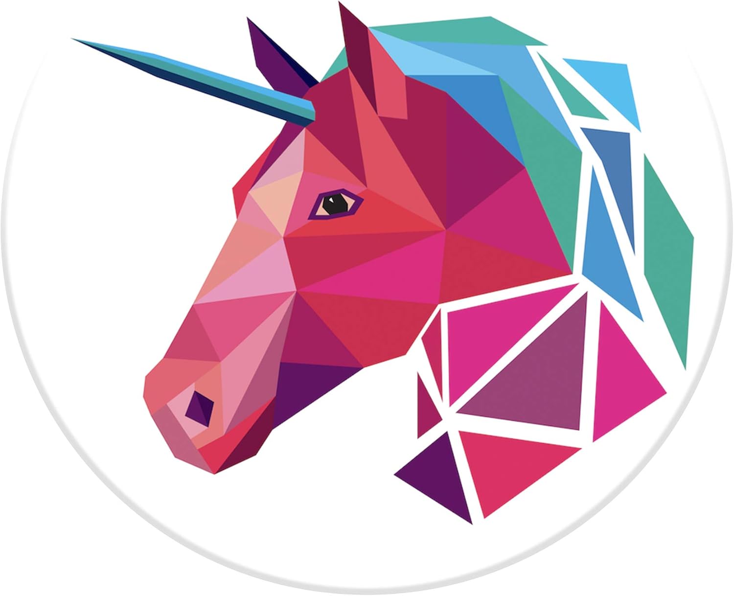 Angle. PopSockets - Popsockets For Phone Grip & Stand Unicorn Green - Unicorn Green.