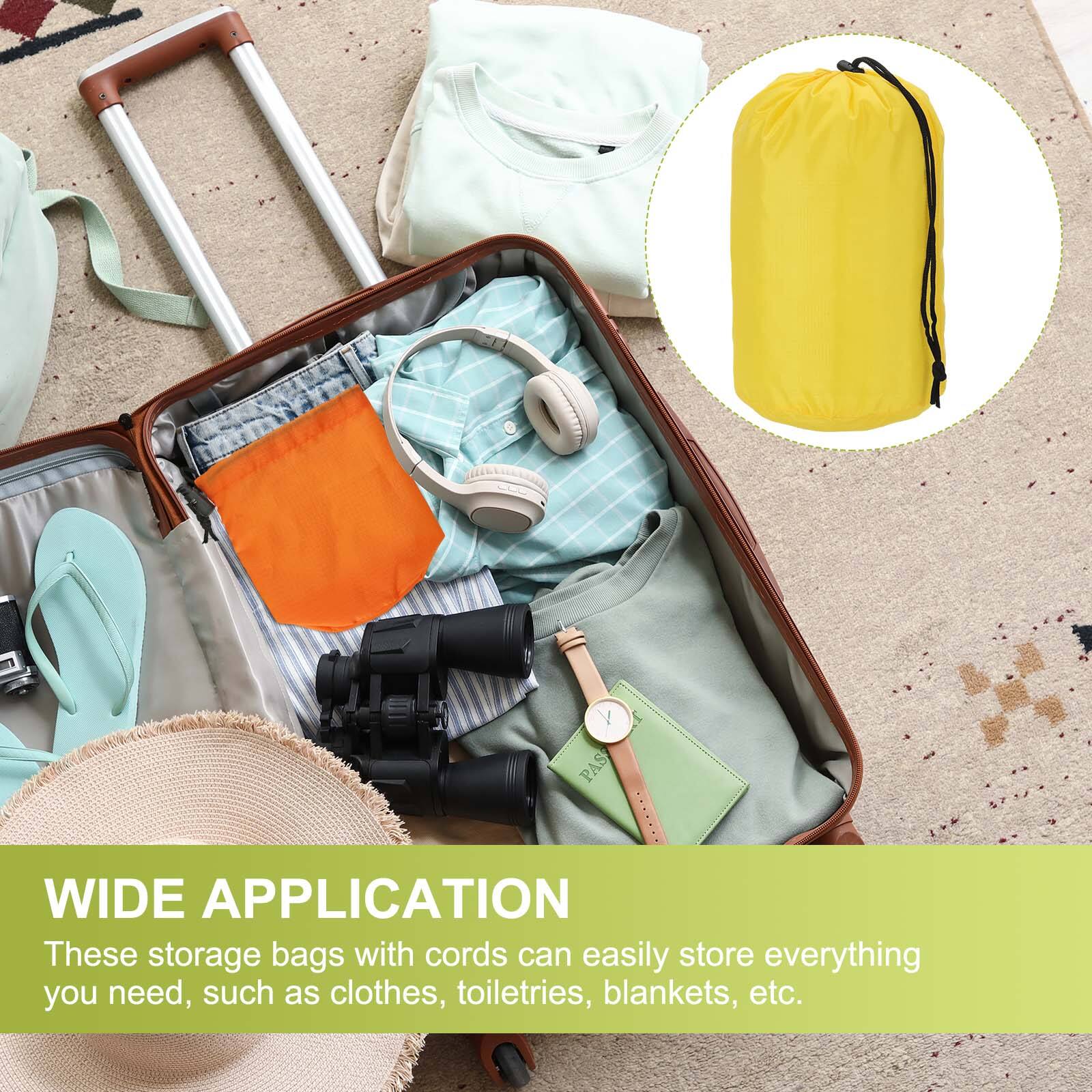 WIDE APPLICATION

These storage bags with cords can easily store everything you need, such as clothes, toiletries, blankets, etc.