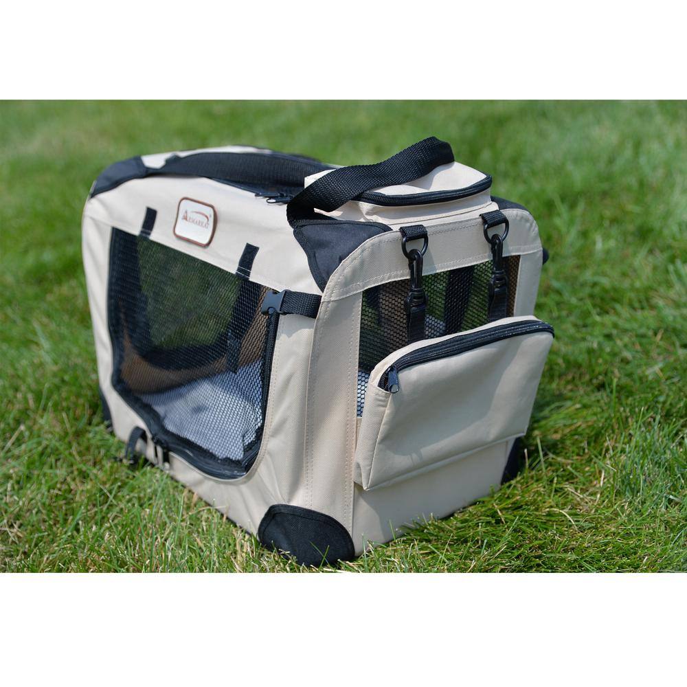 Alt View 1. Armarkat - Pet Carrier BeigeMultiple Pockets - Beige.