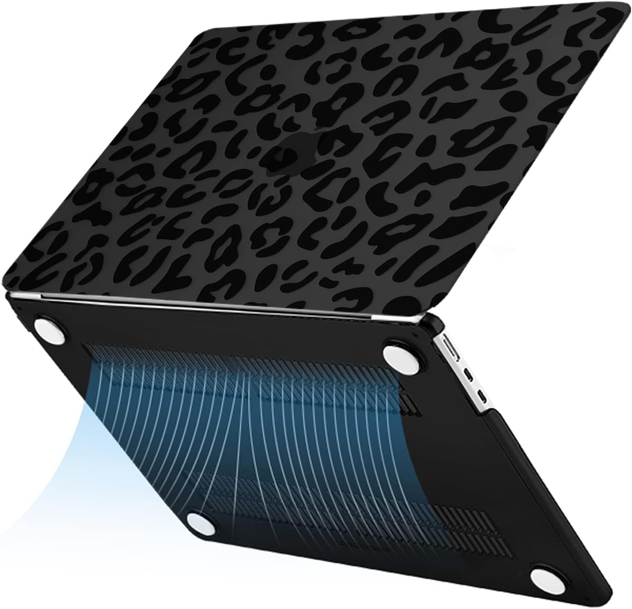 Alt View 1. mosiso - For MacBook Air 13 inch Case 2026-2022 M5 A3449 M4 A3240 M3 A3113 M2 A2681, Pattern Case&Keyboard Cover&Screen Film - H410.