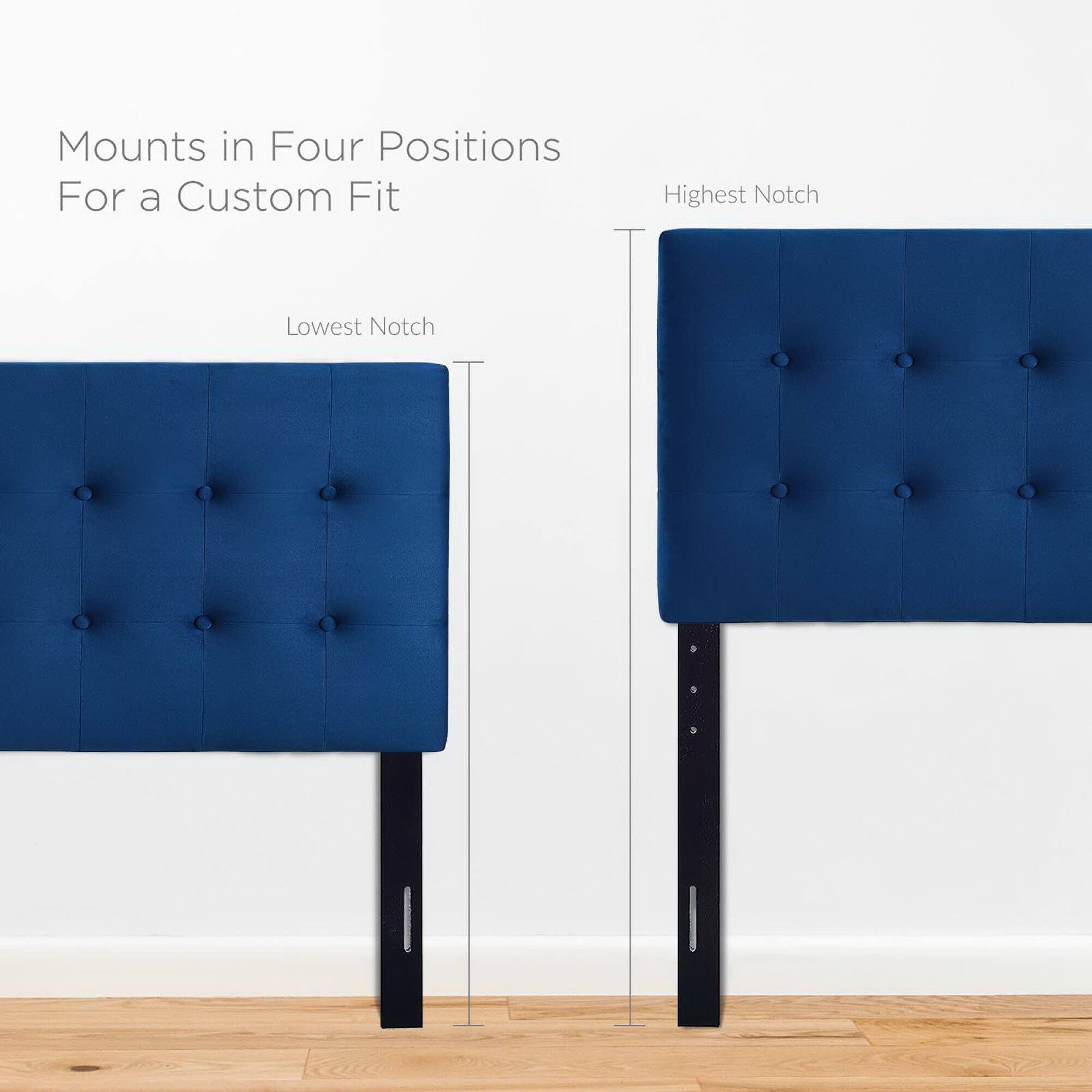 Mounts in Four Positions  
For a Custom Fit  

Lowest Notch  

Highest Notch