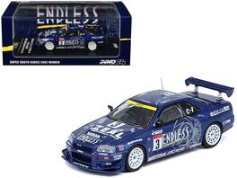 Inno Models - Nissan Skyline GT-R (R34) RHD (Right Hand Drive) #3 Endless Advan Winner Super Taikyu Series (2002) 1/64 - Blue, White, Yellow