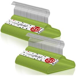 Casafield - 100 Velvet 11-in Baby Hangers - Lime Green