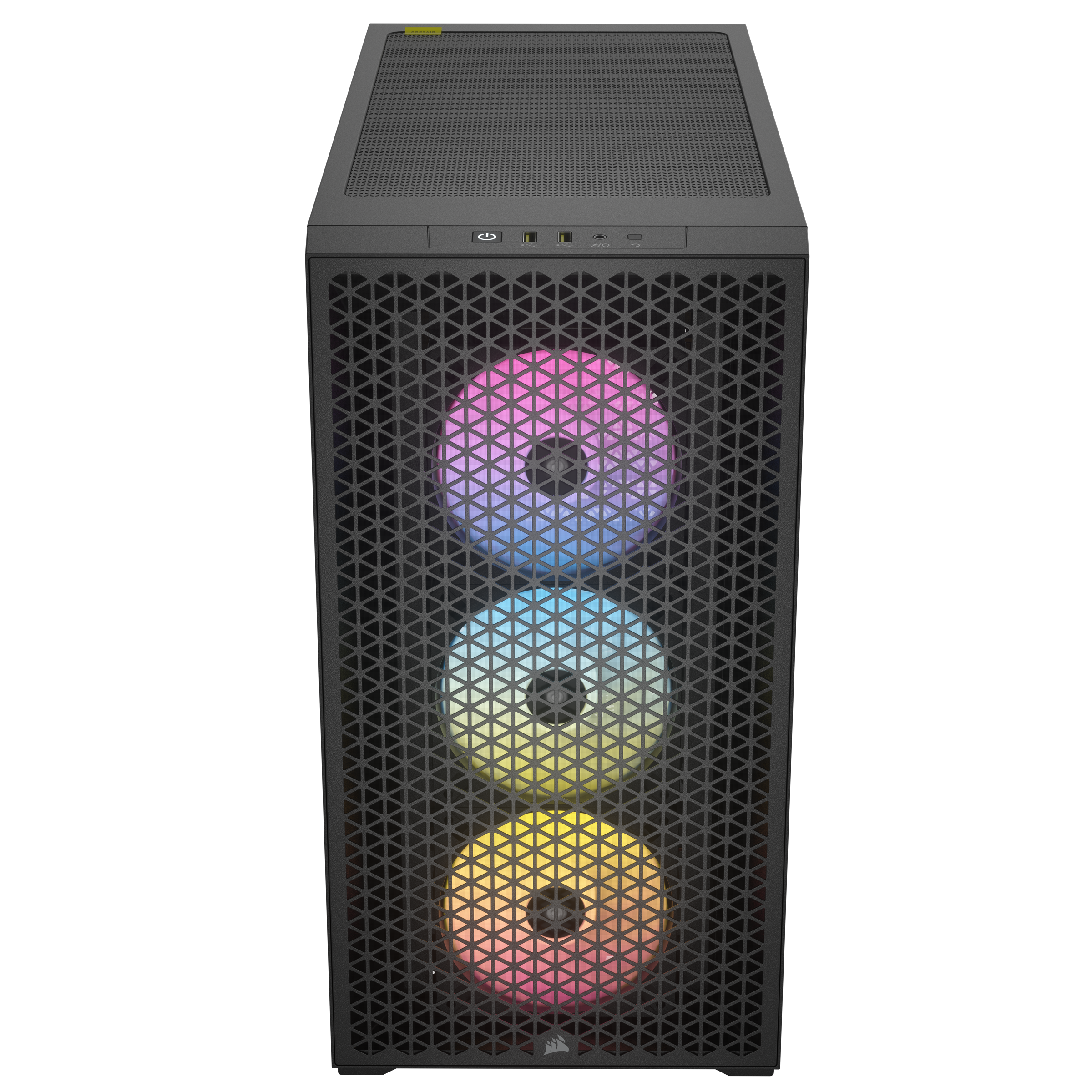 Alt View 4. CORSAIR - CORSAIR 3000D RGB Airflow Mid-Tower PC Case, Black, 3 AR120 RGB Fans, High-Airflow, Up to 8x120mm - Black.