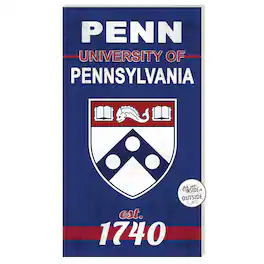 Jardine - Pennsylvania Quakers 11" x 20" Indoor/Outdoor Home Of The Sign - Blue