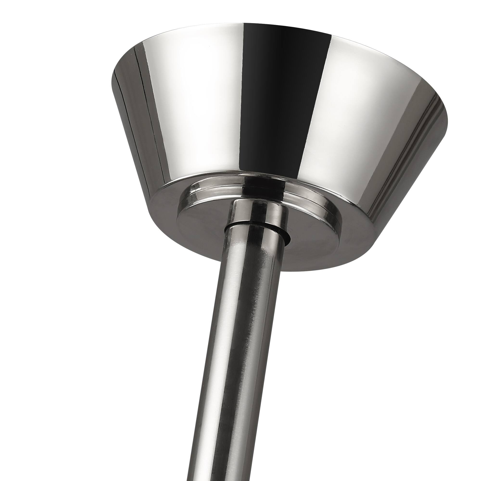 Alt View 9. Parrot Uncle - 54" Modern Solid Wood Blade DC Motor 6 Speeds Ceiling Fan with Remote, No Light - Chrome.