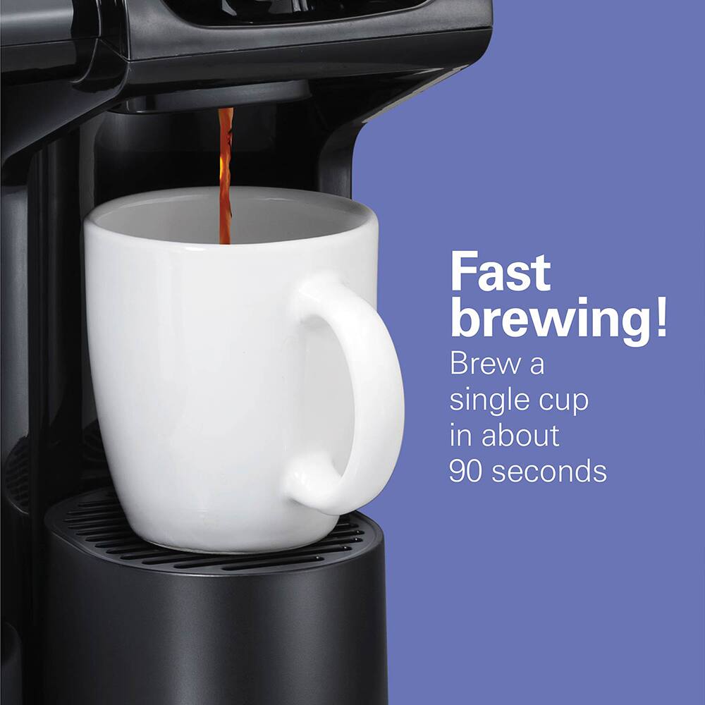 Fast brewing!  
Brew a single cup in about 90 seconds