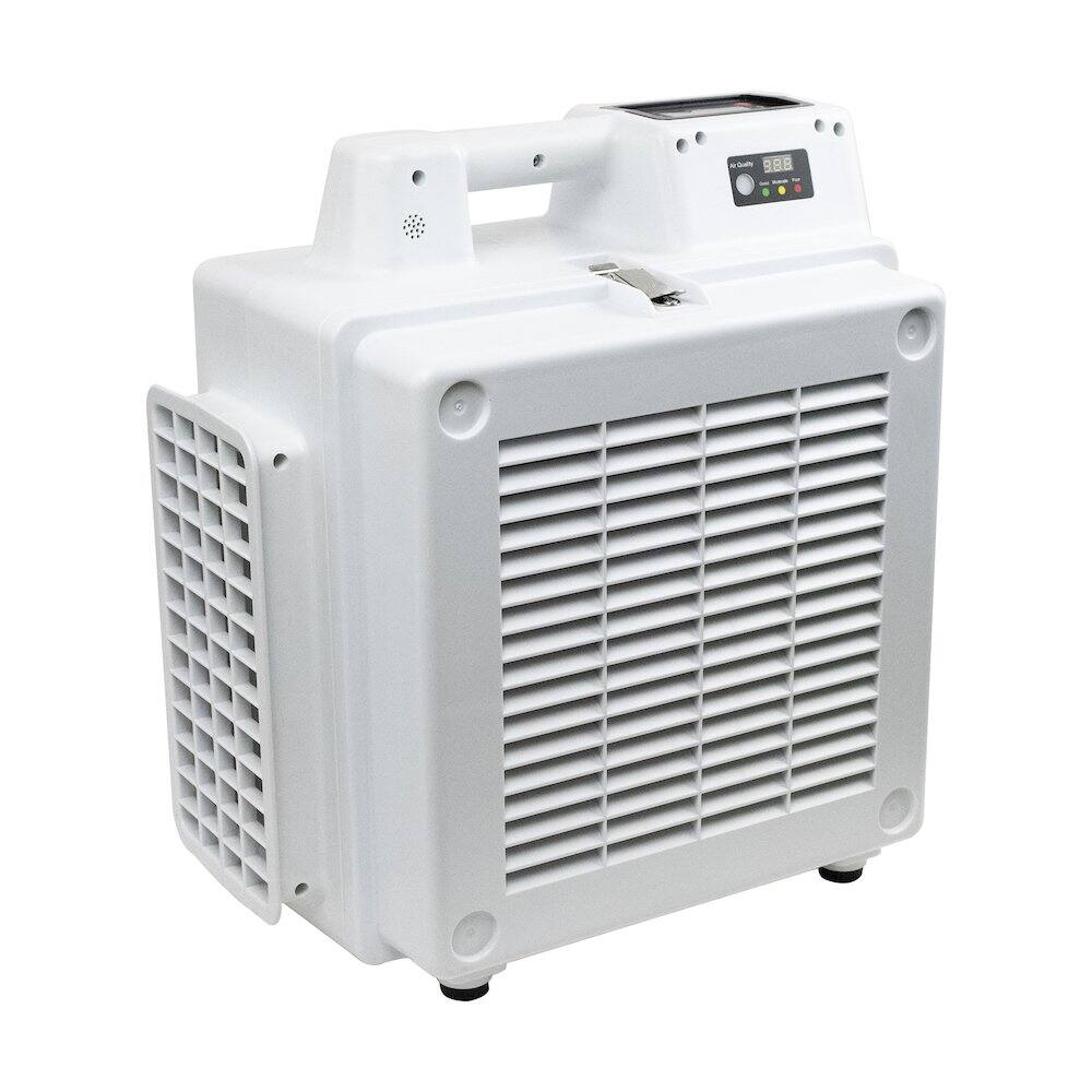 Left. XPOWER - 4 Stage Filtration HEPA Purifier System with PM2.5 Air Quality Sensor - White.