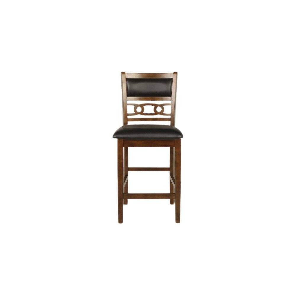 Alt View 1. FurniFact - Brown 3-Piece Counter Drop Leaf Table Set - Brown.