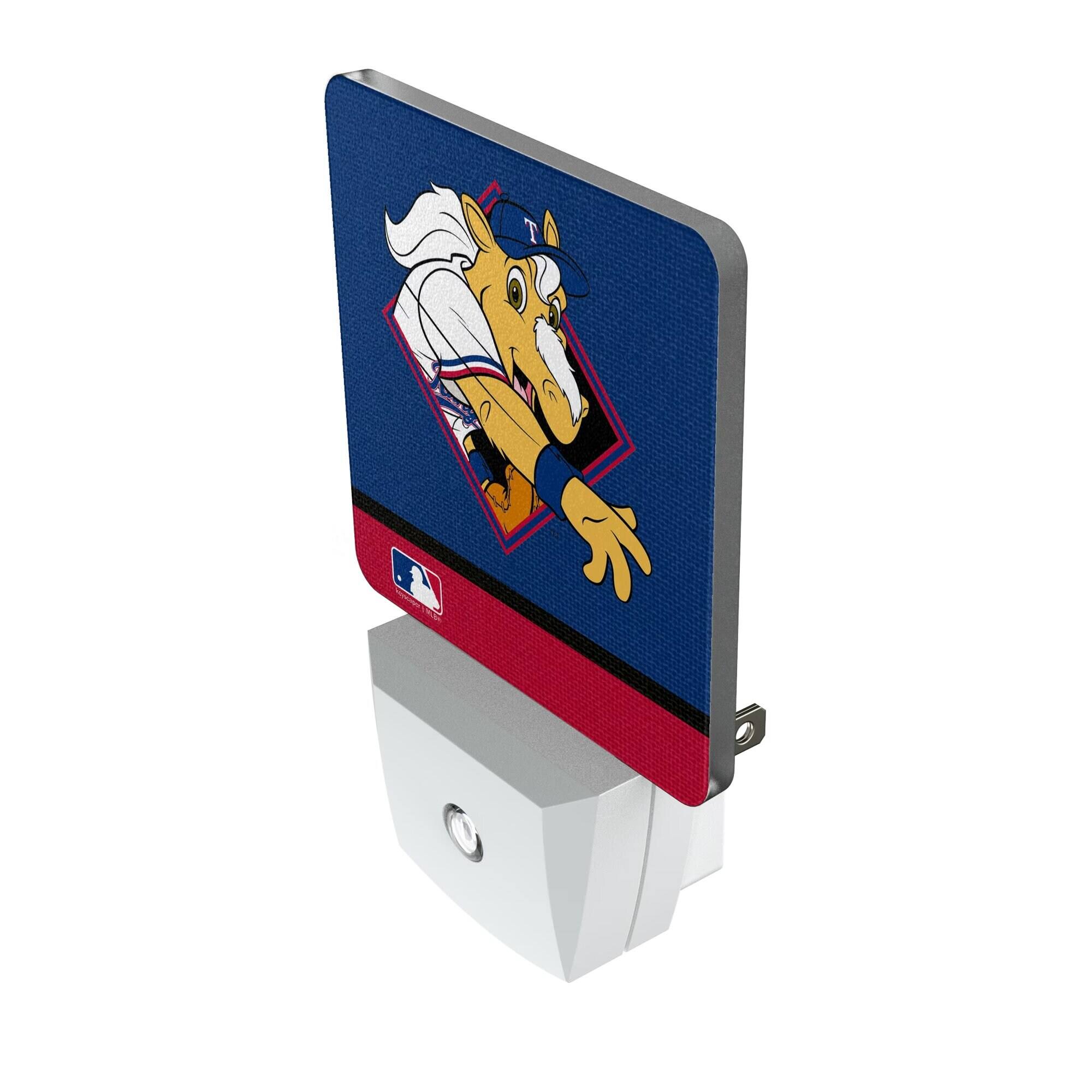 Alt View 1. Keyscaper - Texas Rangers Stripe Mascot Nightlight 2-Pack - Multicolor.