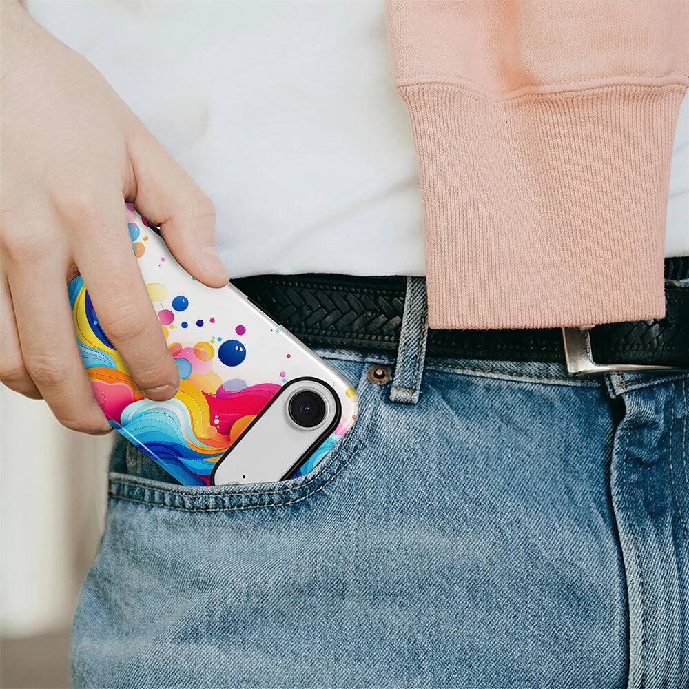 Alt View 4. BUBM - Smartphone Case for iPhone - 2-Layer Durable Smartphone Protection Case - Colorstream - Colorstream for iPhone Air.