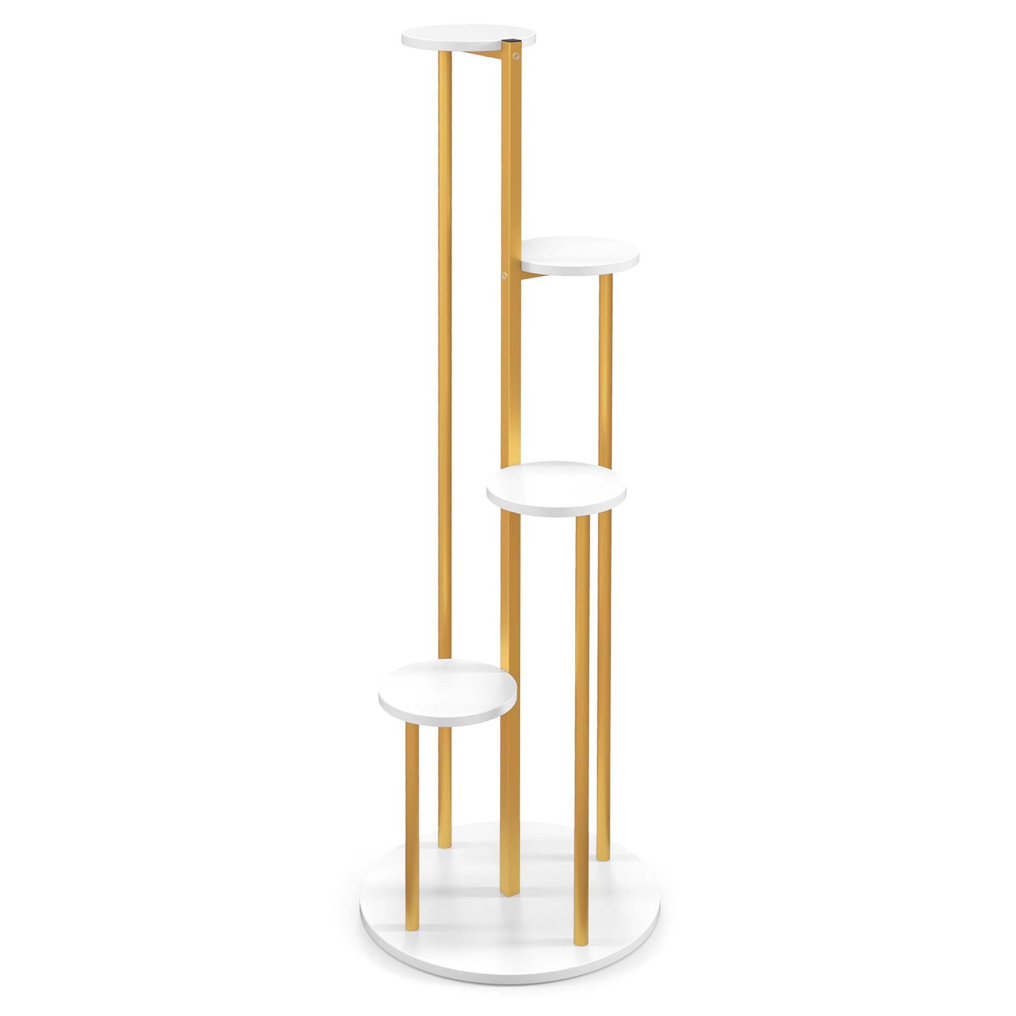 Alt View 9. Costway - Costway 4-Tier Metal Plant Stand 49.5" Tall Potted Planter Display Shelf Storage Rack - White.