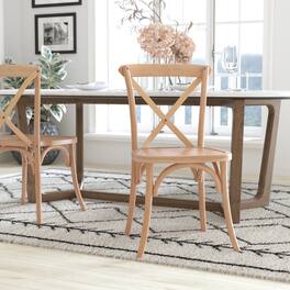 Emma + Oliver - 2-pack X-Back Chair - Driftwood