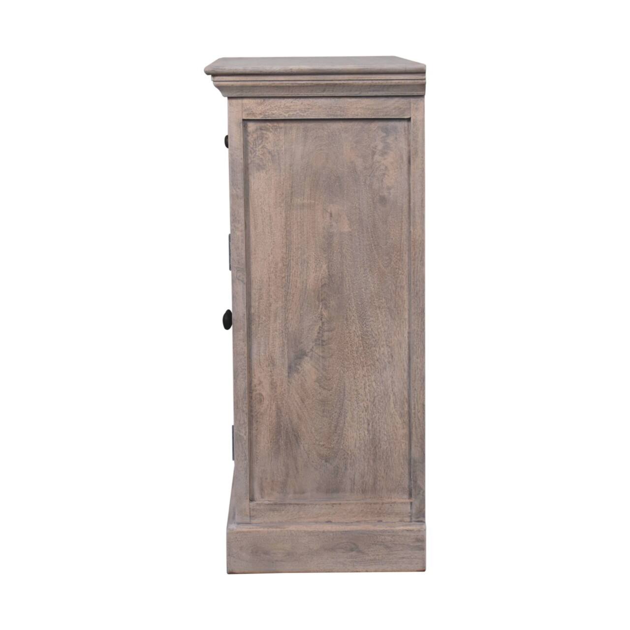 Alt View 8. Artisan Furniture - Stone Finish Cabinet with Glazed Doors - Grey.