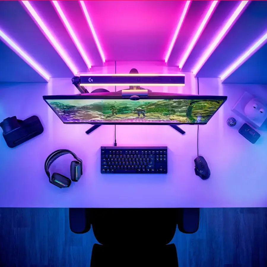 Alt View 17. Logitech - G515 LIGHTSPEED TKL Wireless Mechanical Linear (Red) Switch Gaming Keyboard with LIGHTSYNC RGB - Black.