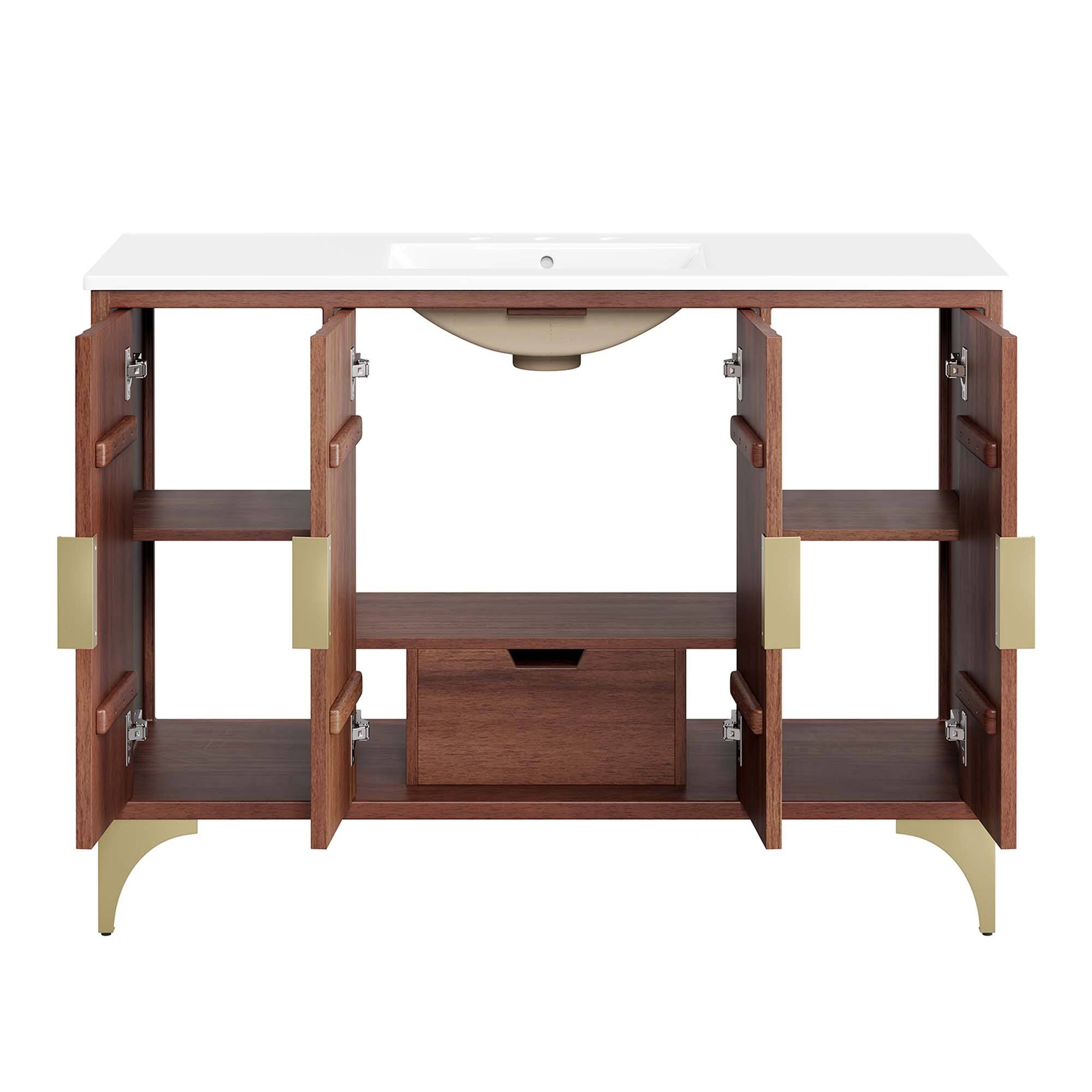 Alt View 7. Modway - Daylight Bathroom Vanity Basin Included by Modway - White Walnut.