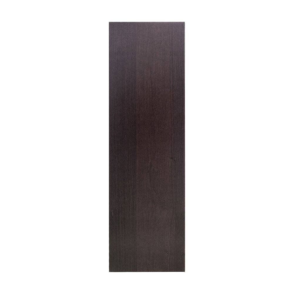 Back. Concepts in Wood - Single Wide Bookcase 3 Shelves Espresso Finish - Brown.