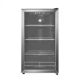 Insignia™ - 115-Can Beverage Cooler - Stainless Steel