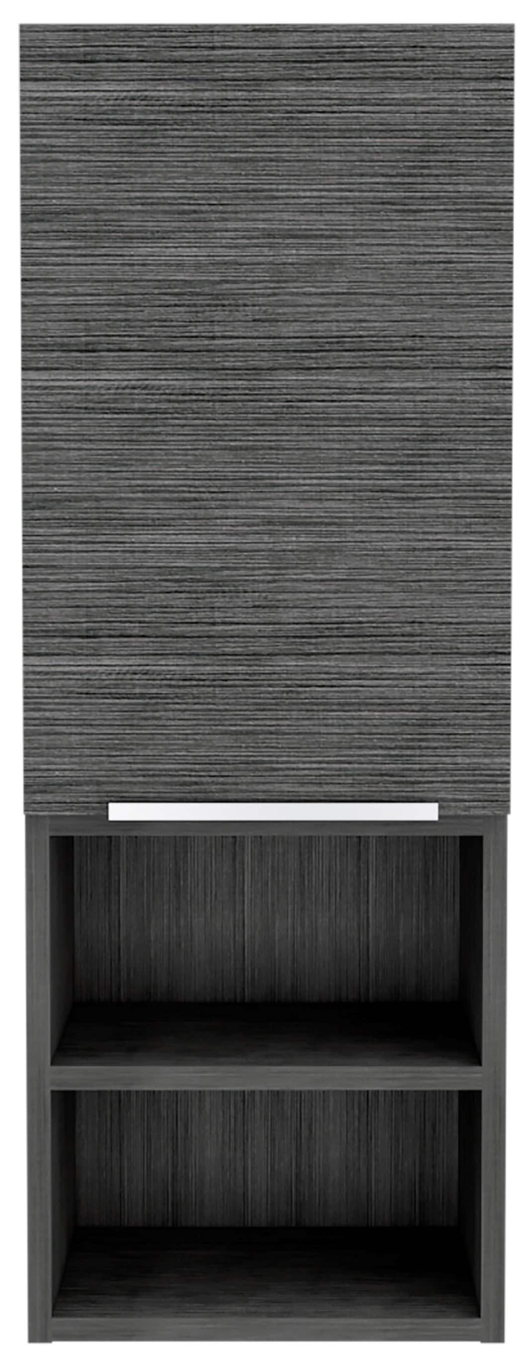 TuHome - Mila Bathroom Cabinet, Two Interior Shelves, Two External Shelves, Single Door Cabinet - Smokey Oak
