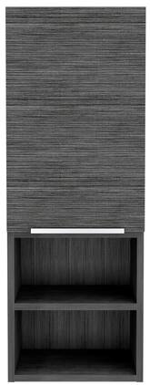TuHome - Mila Bathroom Cabinet, Two Interior Shelves, Two External Shelves, Single Door Cabinet - Smokey Oak