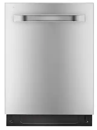 Front. Midea - 24" Top Control Dishwasher with 3-Stage Total Drying, Bottle Wash Zone, 47 dB - Stainless Steel.