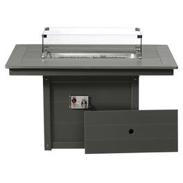 WestinTrends - Helios 46" Modern Outdoor 55,000 BTU Patio Gas Propane Rectangle Deck Fire Pit Table - Gray