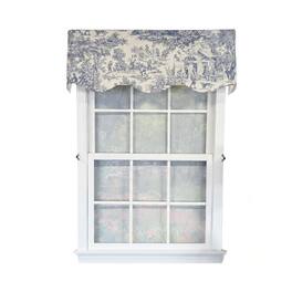 RLF Home - Old-World Provance 100% Cotton Rod Pocket Lined Window Valance 50" x 15" - Blue