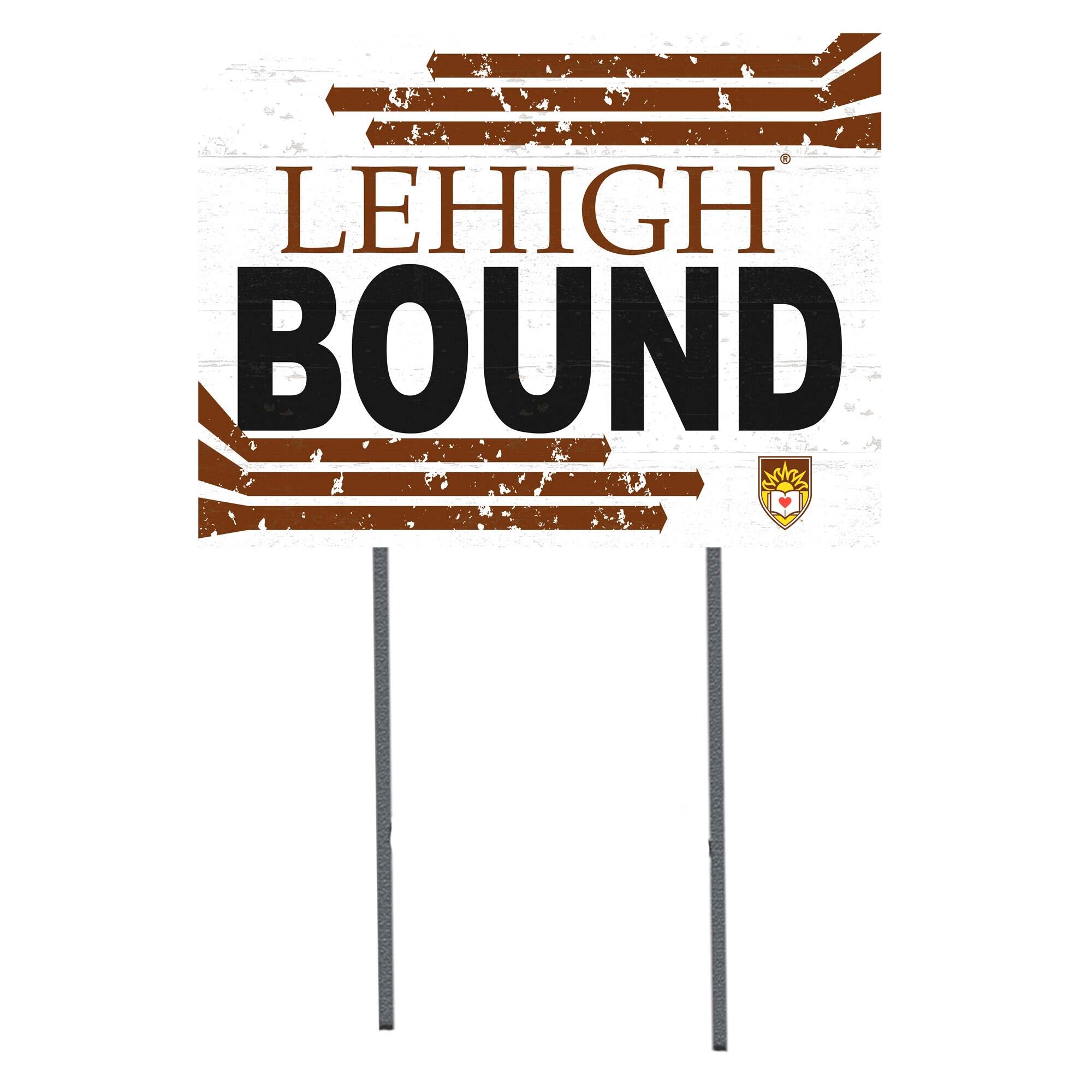 White Lehigh Mountain Hawks 18" x 24" Bound Yard Sign