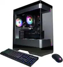Front. CyberPowerPC - Gamer Master Gaming Desktop - AMD Ryzen 5 5500 - AMD Radeon RX 9050 4GB - 8GB DDR4 - 500GB PCIe 4.0 SSD - Black.