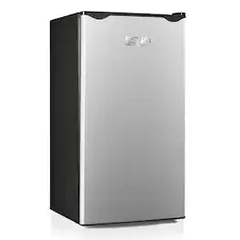 OSTBA - Mini Fridge Freezer 3.2Cu.Ft with Adjustable Thermostat - Silver