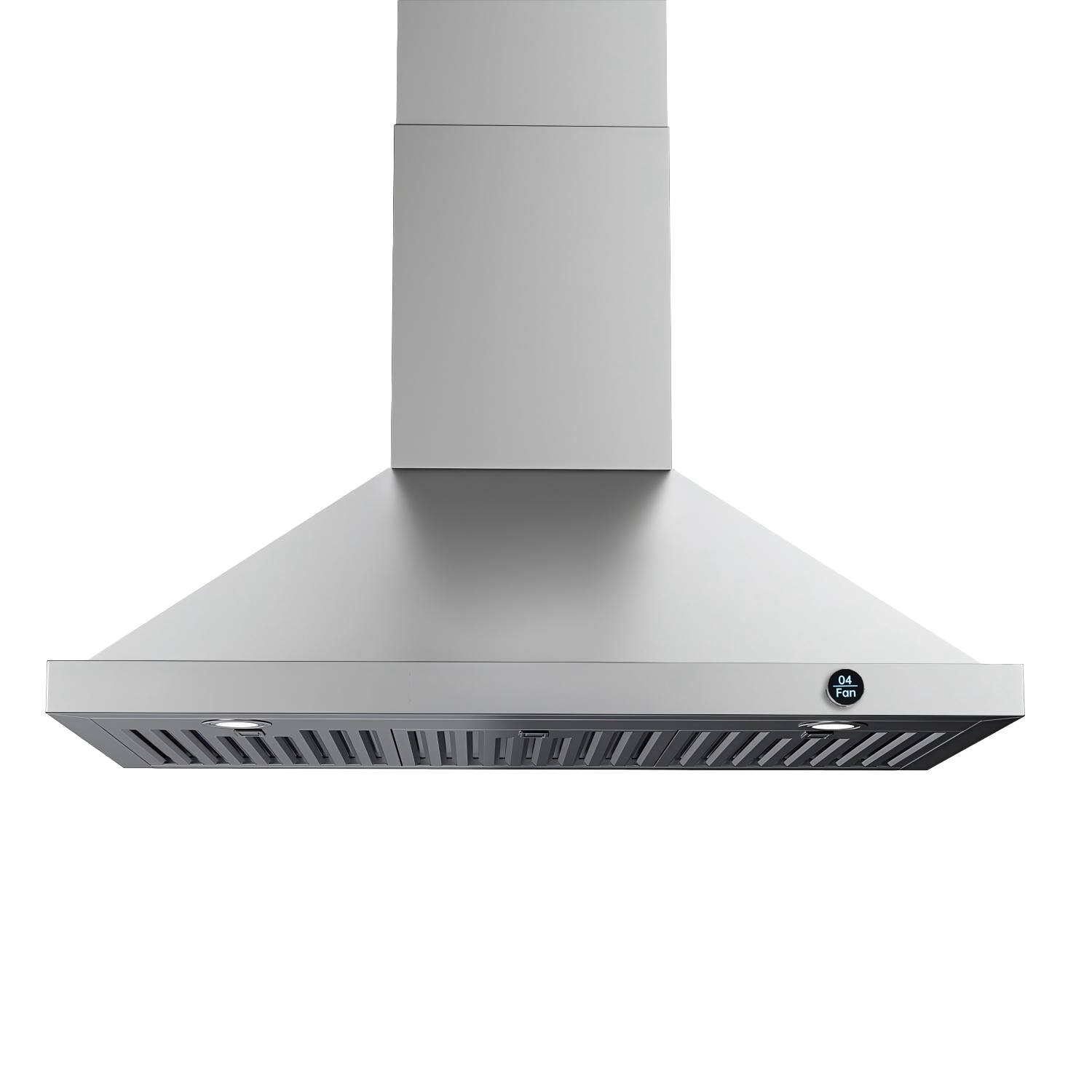 Front. ZJKLA - ZJKLA - 36 inches - Externally Vented - Wall Mount Range Hood - Stainless Steel - Stainless Steel（Knob Control）.