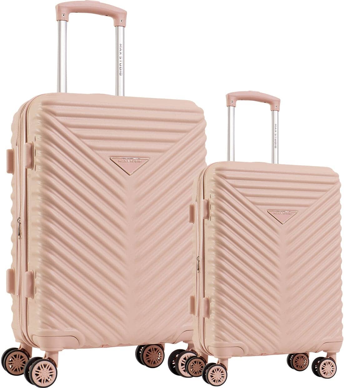 Max Studio - The Auckland ABS 2-Piece Hard-Sided Luggage Set - 417-TRANDESSCENT PINK