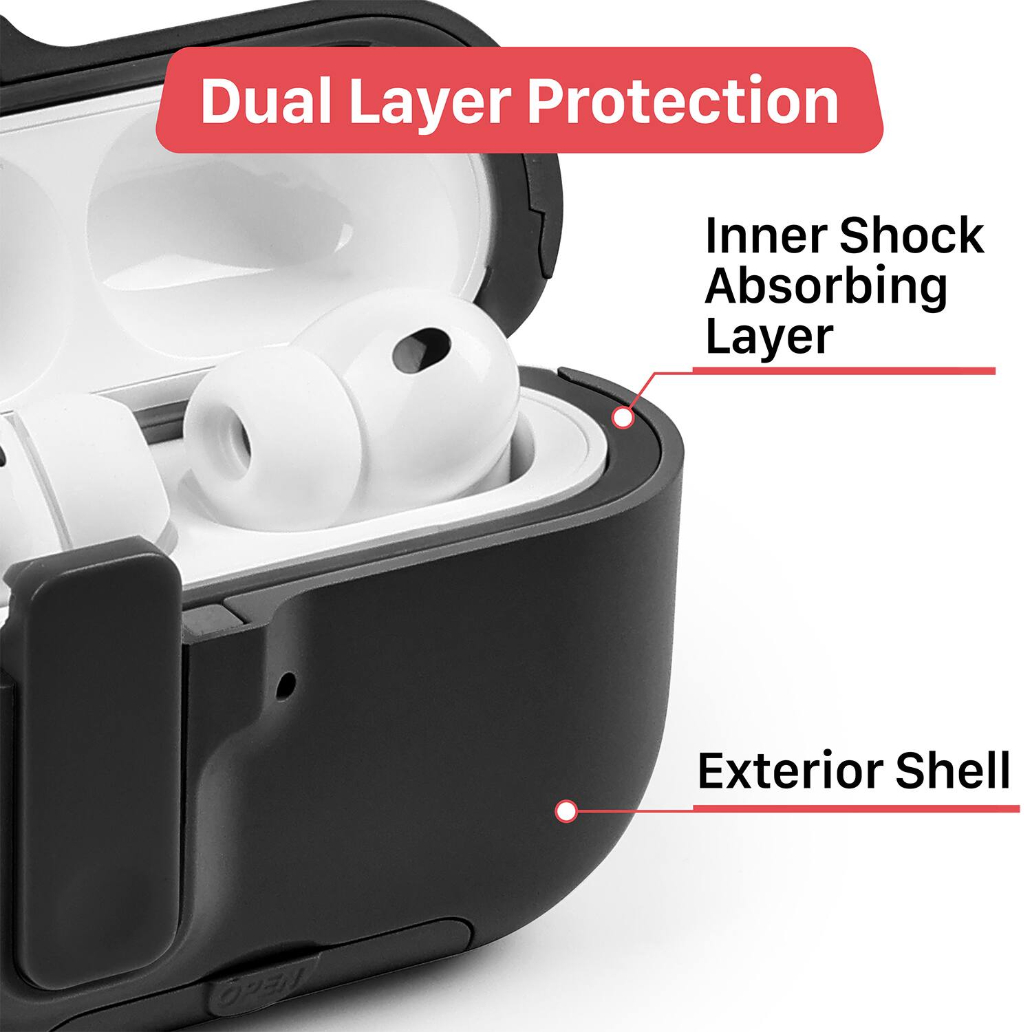 Dual Layer Protection

Inner Shock Absorbing Layer

Exterior Shell