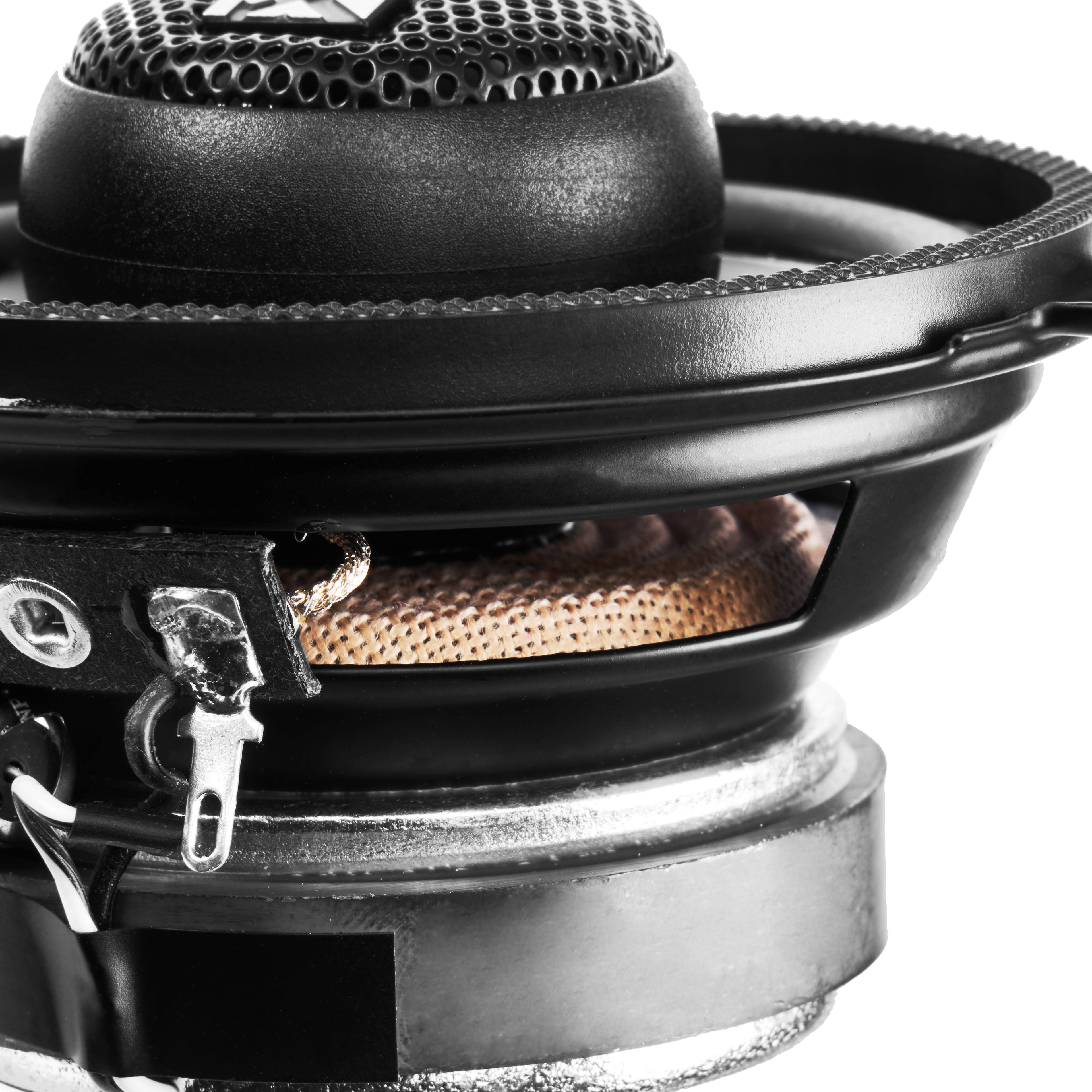 Alt View 7. NVX - NSP35 200W Peak (70W RMS) 3.5in N-Series 2-Way Coaxial Car Speakers with 20mm Silk Dome Tweeters.