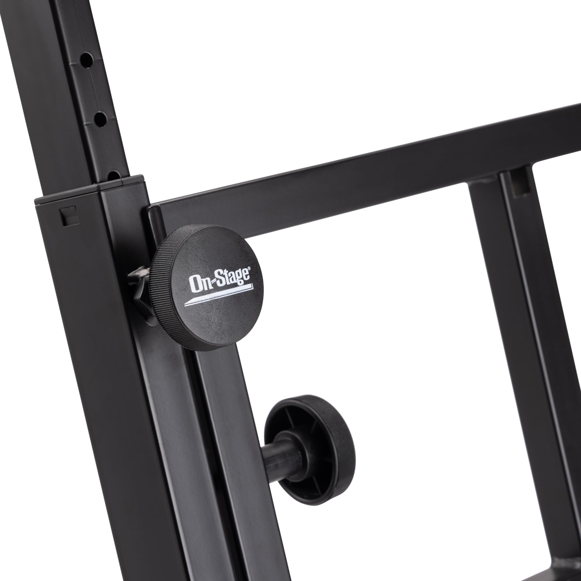 Angle. On Stage Stands - On-Stage KS7365EJ Folding-Z Keyboard Stand w/ Second Tier (Professional, Heavy-Duty, Ergonomic, Digital Pianos, - "NA".