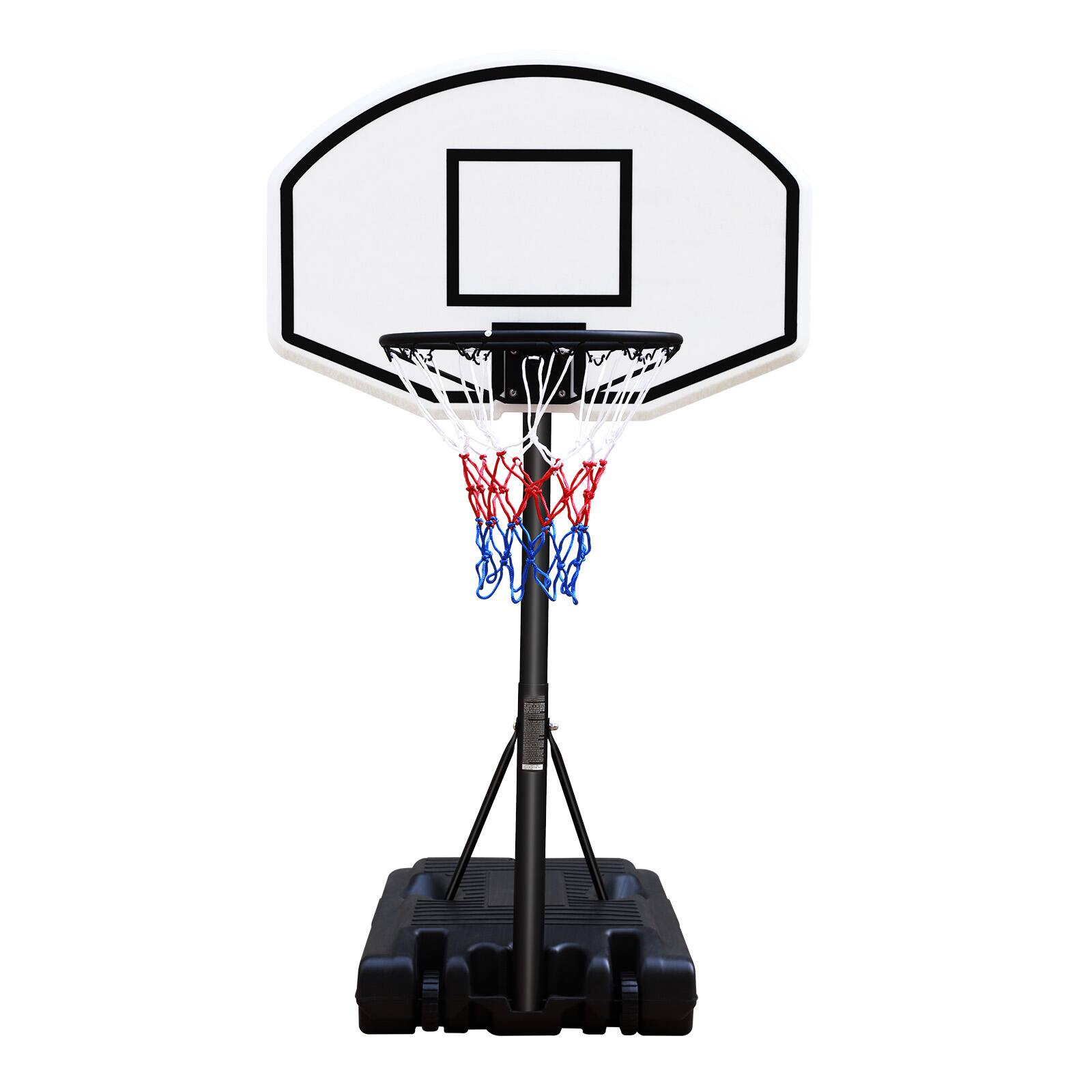 Alt View 5. Ecooso - Portable Pool Basketball Hoop, Adjustable 3.1-4.7 ft, 36" Backboard, Poolside Use - Black White.