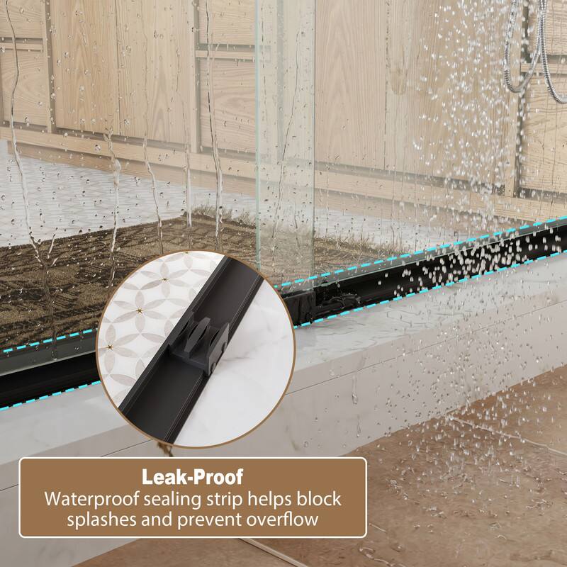 Leak-Proof  
Waterproof sealing strip helps block splashes and prevent overflow