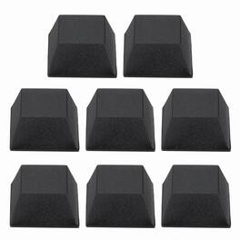 Unique Bargains - Rubber Speaker Isolation Feet, 0.79"x0.39" Anti-Vibration Pad with Adhesive for Turntable Subwoofer 8pcs - Black