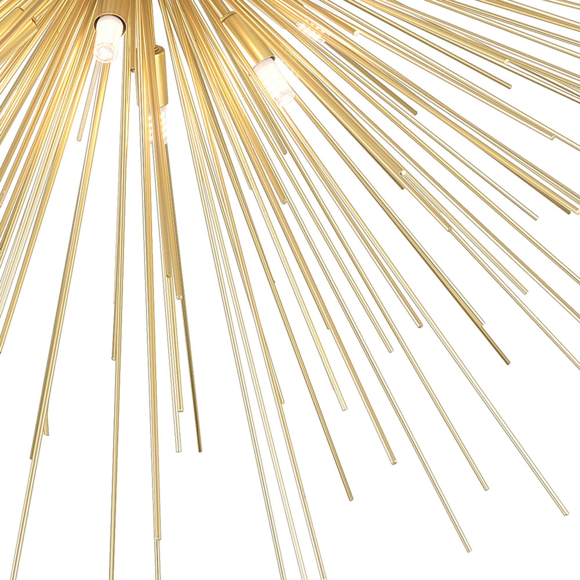 Back. CWI Lighting - Savannah 8 Light Flush Mount With Gold Leaf Finish - Gold Leaf.