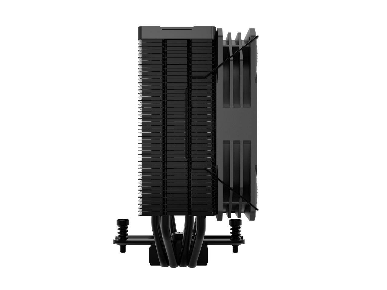 Alt View 4. GAMDIAS - Gamdias Boreas E2-410 CPU Cooler, 4 Cu Pipes, 120mm PWM Fan, Supports LGA/AM Sockets - Black.