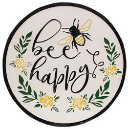 BreeBe - *Bee Happy Distressed Enamel Sign - Multicolor