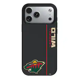 Keyscaper - NHL - Minnesota Wild Sidebar Magnetic iPhone Case - 15 - Black