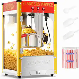 Winado - Commercial Popcorn Popper Machine with 10 Ounce Kettle Makes Up to 40 Cups, Countertop Popcorn Maker with ETL Certified - Red