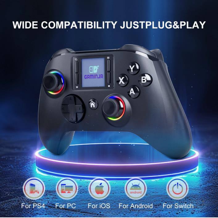 WIDE COMPATIBILITY JUST PLUG & PLAY

GAMINJA

For PS4
For PC
For iOS
For Android
For Switch