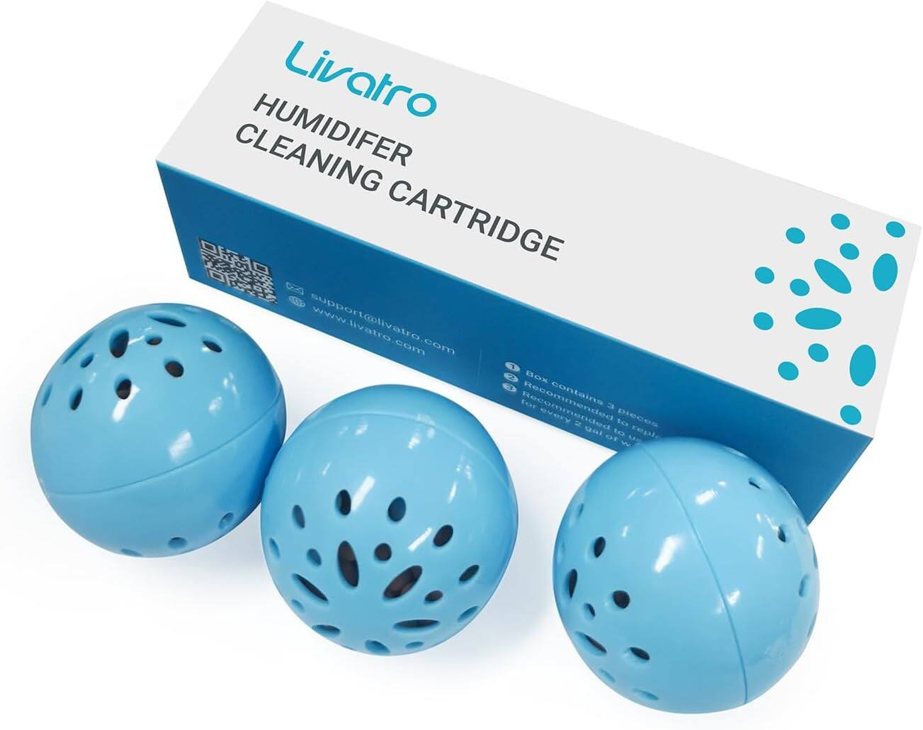 Livatro CLEANING CARTRIDGE OR www.livatro.com 1 Box contains 3 pieces to replace every 2 months or so.