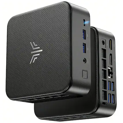 Front. Kamrui - E3B Mini PC - AMD Ryzen 5 7430U 32GB RAM 512GB SSD Mini Gaming Computers WiFi 6 BT5.2.