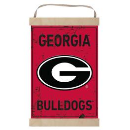 Jardine - Georgia Bulldogs Faux Rust Banner Sign - Red