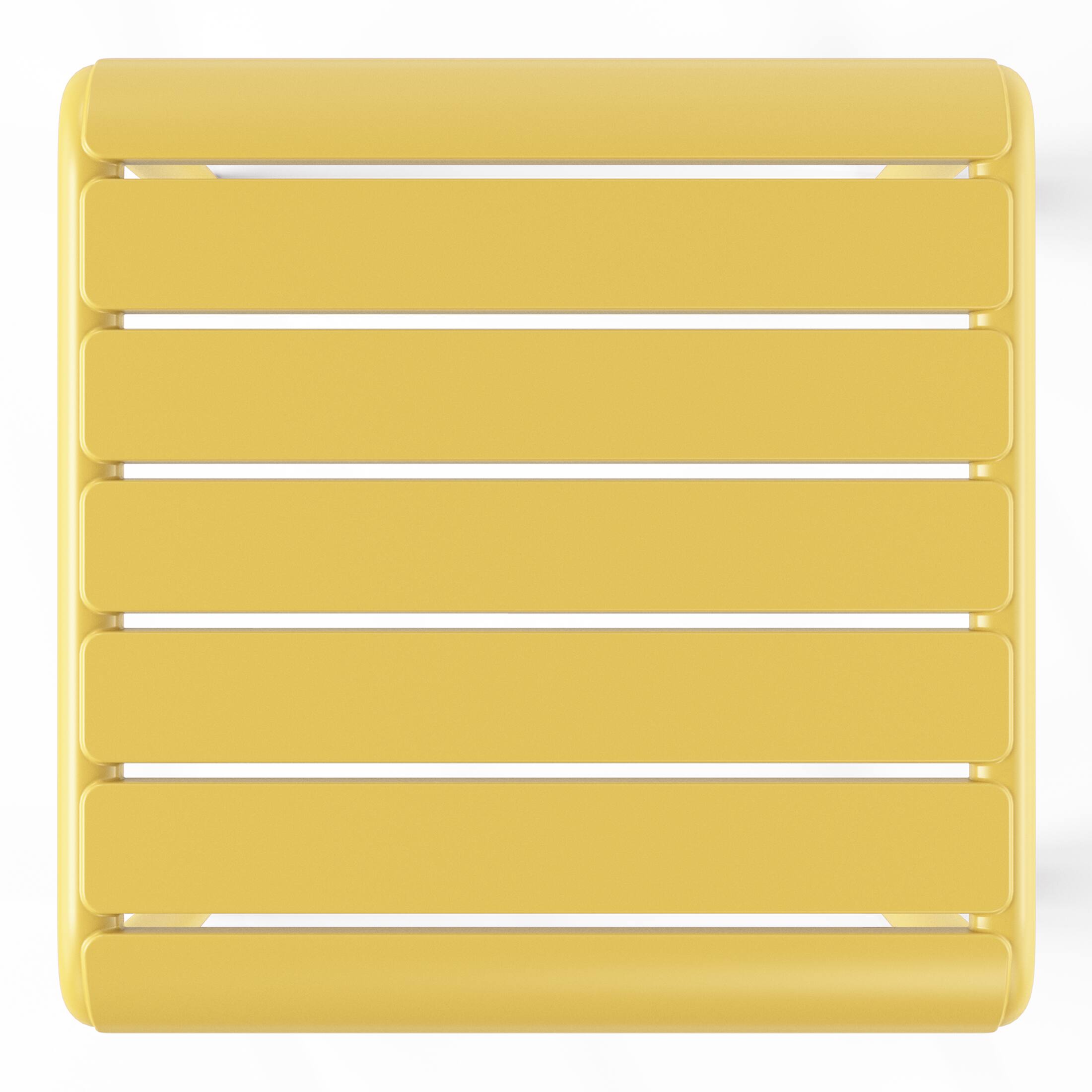 Alt View 4. WestinTrends - WestinTrends Playa Plastic Modern Outdoor Patio Accent Side Tables (Set of 2) - Yellow.
