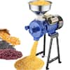 Front. VEVOR - Electric Grain Mill Grinder, 3000W Spice Grinders, Commercial Corn Mill with Funnel, Thickness Adjustable Powder Machine - Blue;Black.