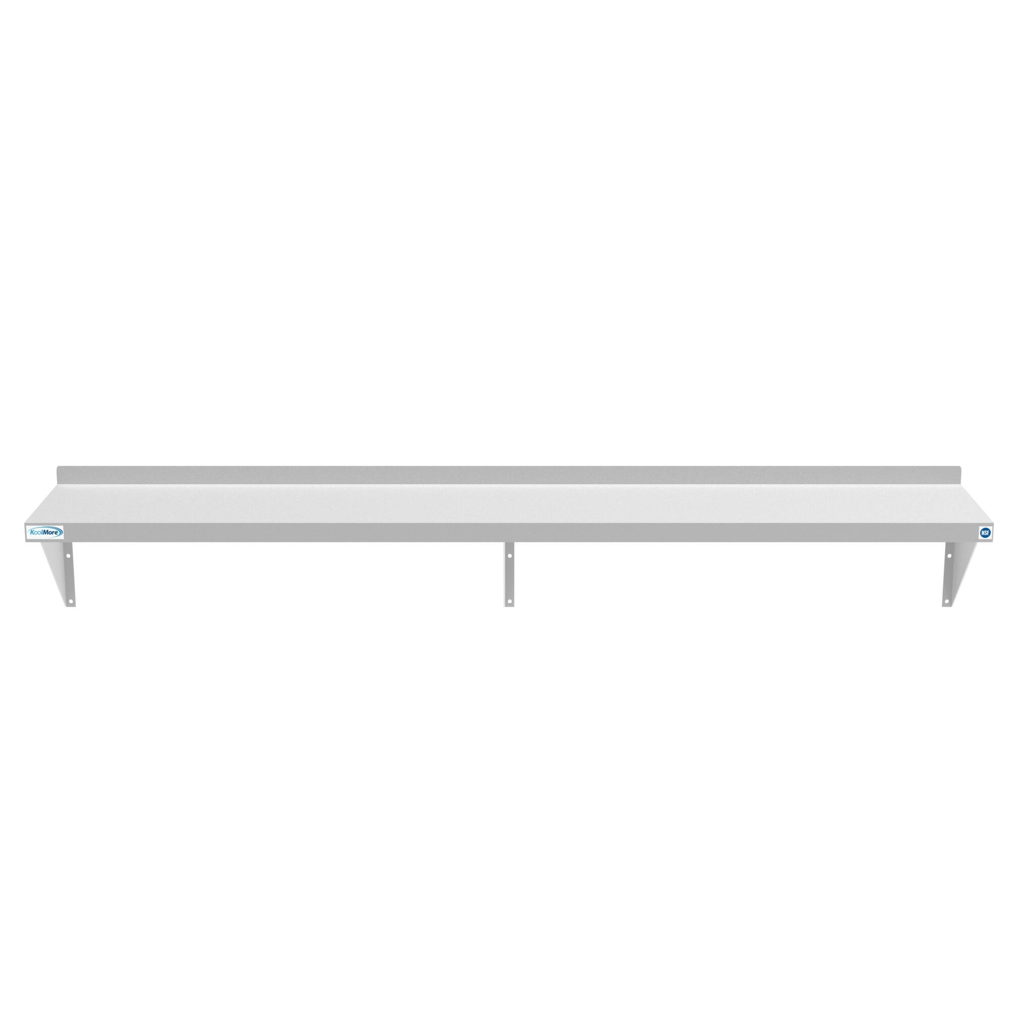 Alt View 1. Koolmore - 12" x 72" 18-Gauge Stainless-Steel Heavy Duty Wall Shelf, WMSH-1272. - Stainless-Steel.